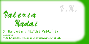 valeria madai business card